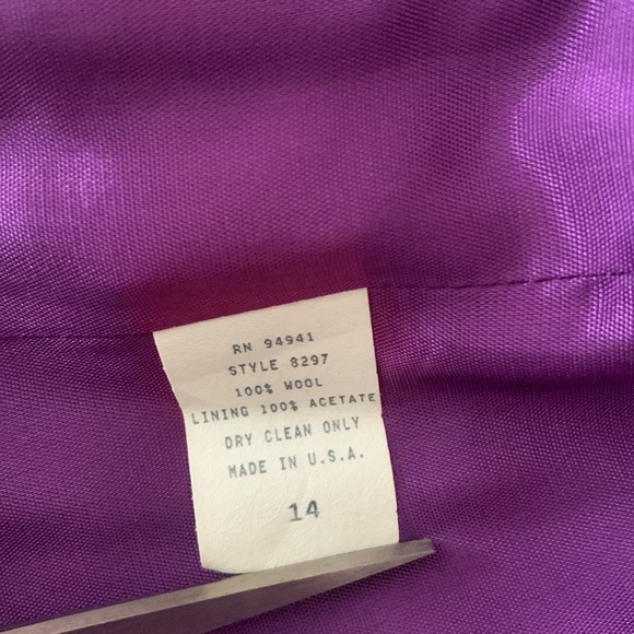 Vintage Purple Wool Blazer - Picture 11 of 13